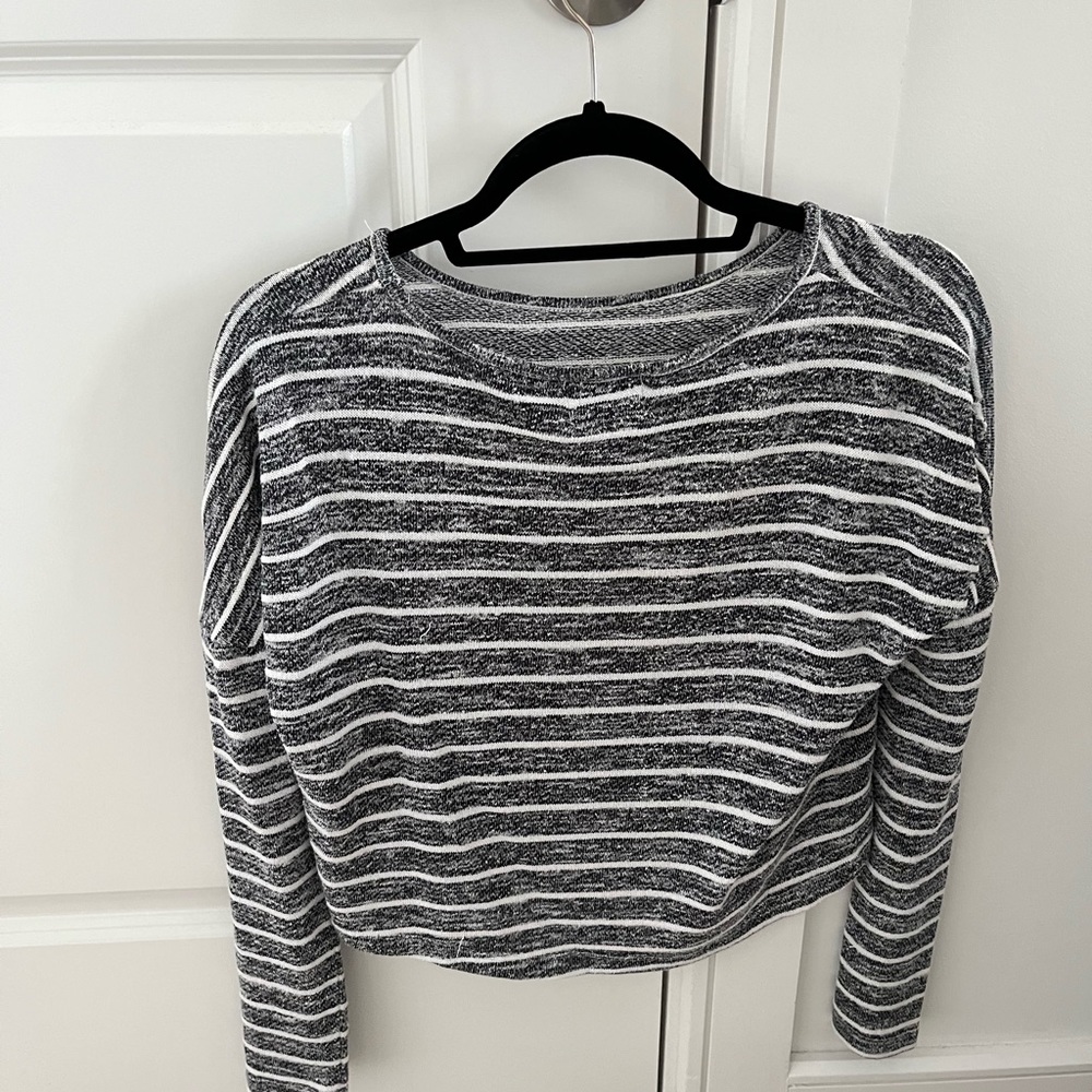 Saboskirt White Grey Striped Long sleeve Shirt